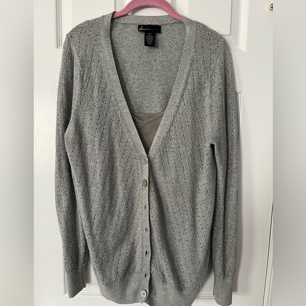 Lane Bryant sweater and camisole.
